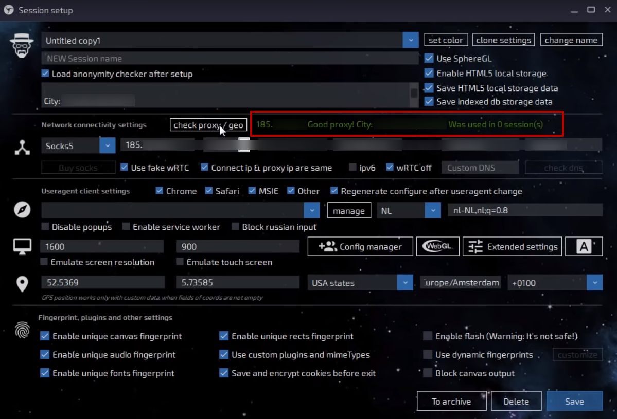 Check the proxy data fields