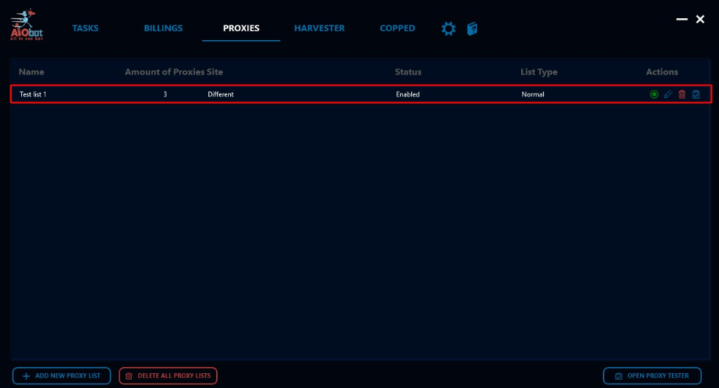 Proxy list,