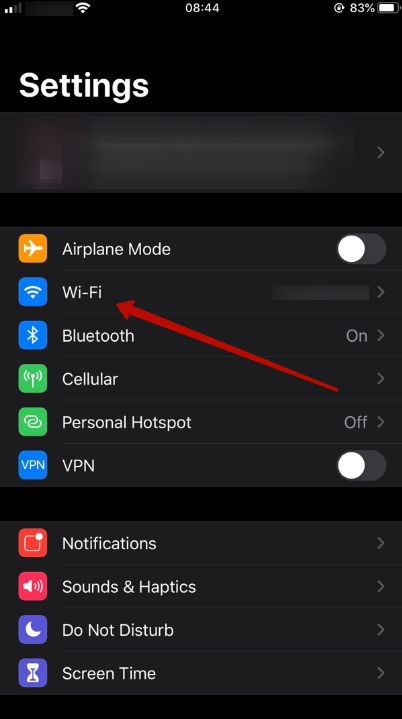 Find «Settings», then «Wifi»