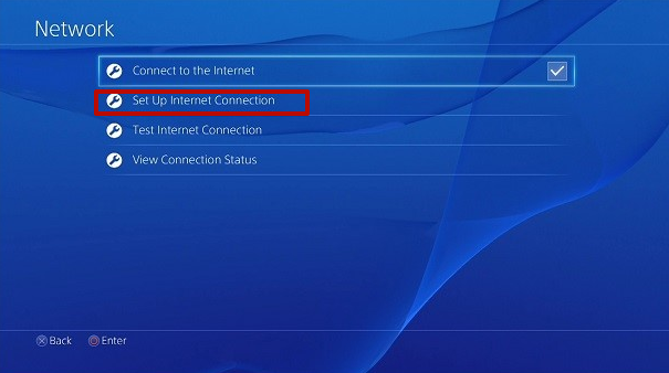 Click the «Set up Internet connection» button