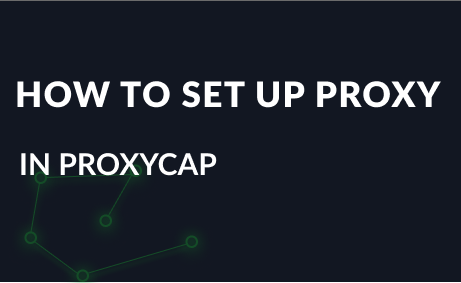 How to set up a proxy in ProxyCap